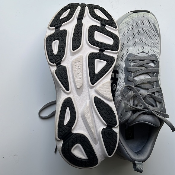 Hoka One One Bondi 8 Wide - NWT - 7.5 EE - Sharkskin/Harbor Mist - Picture 9 of 12